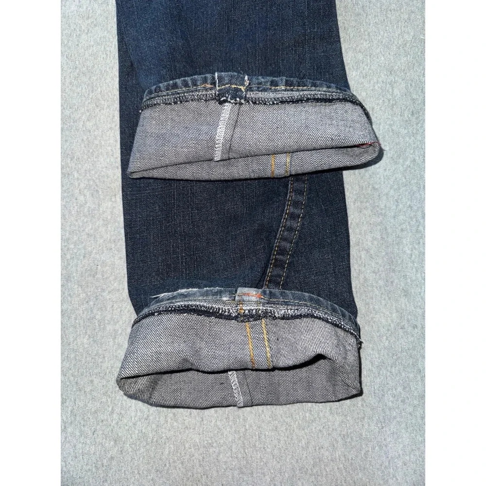 True Religion Mens Joey Dark‎ Wash Straight Jeans Blue Denim Size 38